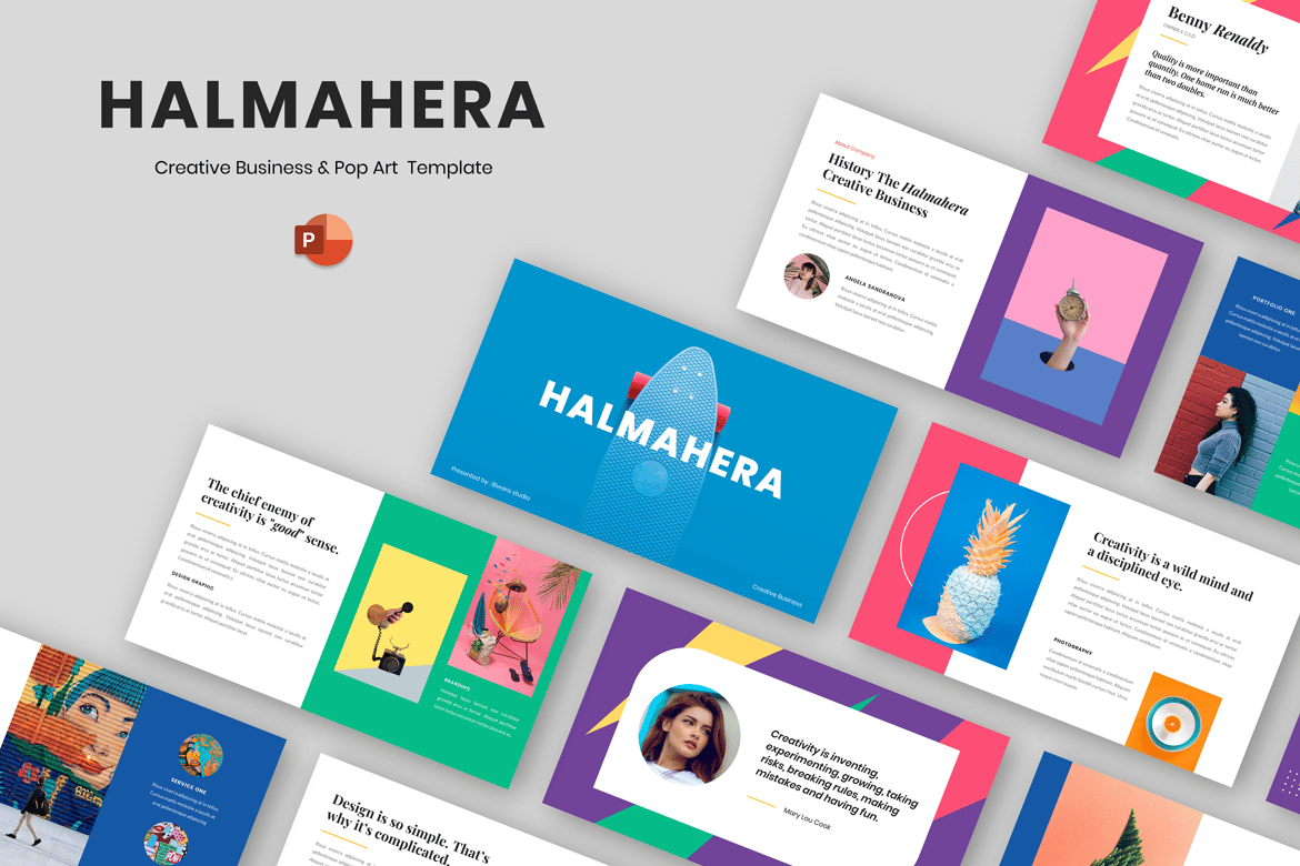 Halmahera - Template PowerPoint Kreatif & Pop Art Terbaik