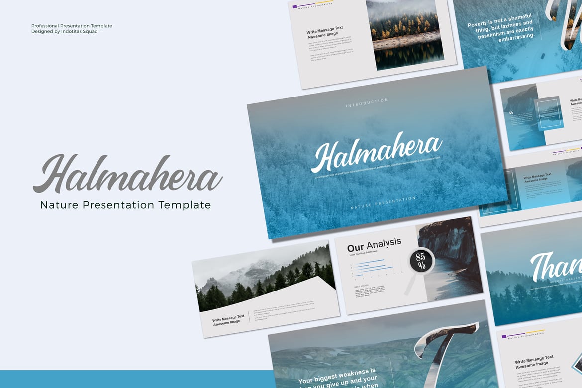 Template PowerPoint HALMAHERA - Solusi Presentasi Profesional untuk Bisnis Anda