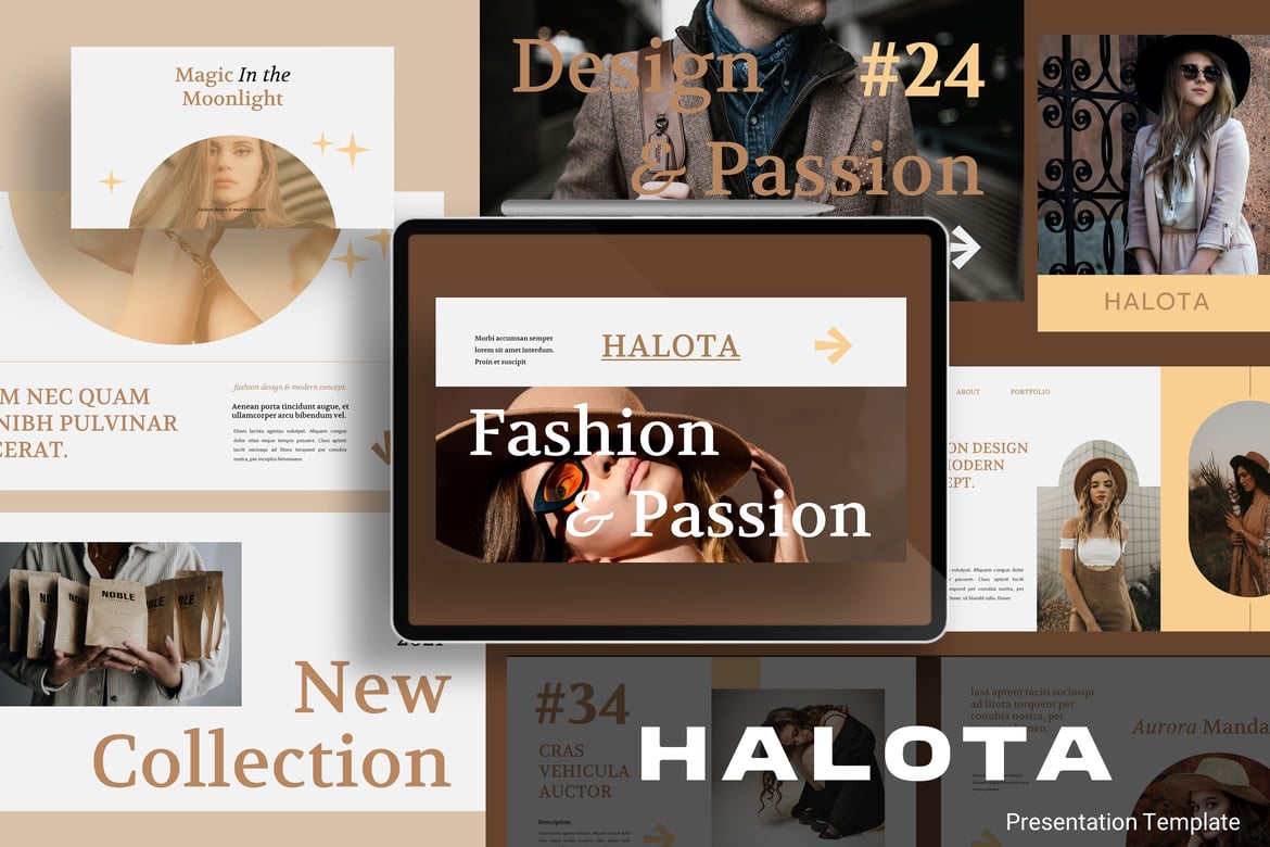 Template PowerPoint Halota yang Menarik dan Modern
