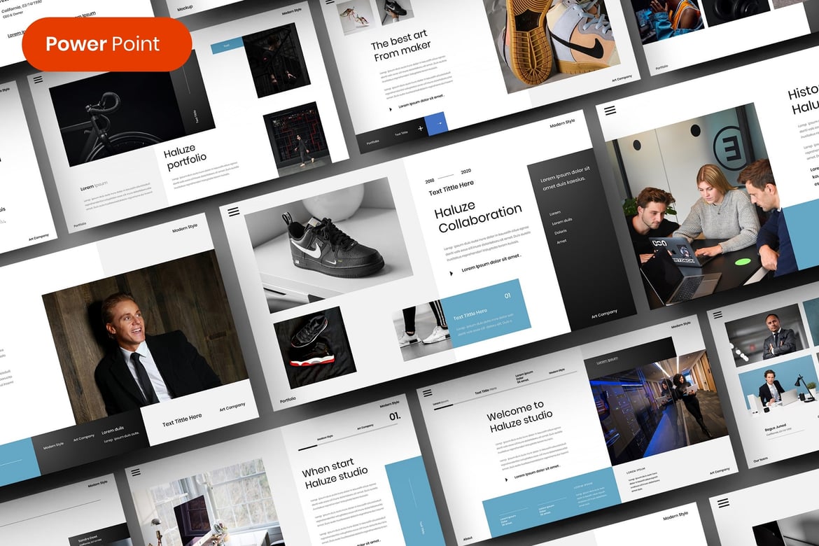 Haluze – Template PowerPoint Bisnis yang Menarik