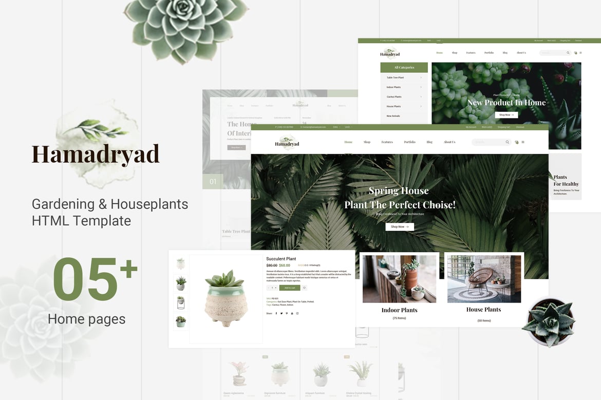 Template Website Hamadryad | Solusi Kreatif untuk Berkebun dan Tanaman Hias