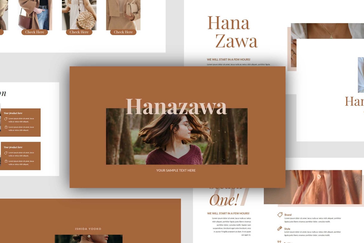 Template PowerPoint Hanazawa yang Elegan dan Multifungsi