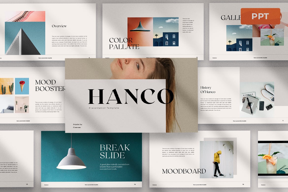 Hanco - Template Presentasi PowerPoint Modern dan Elegan