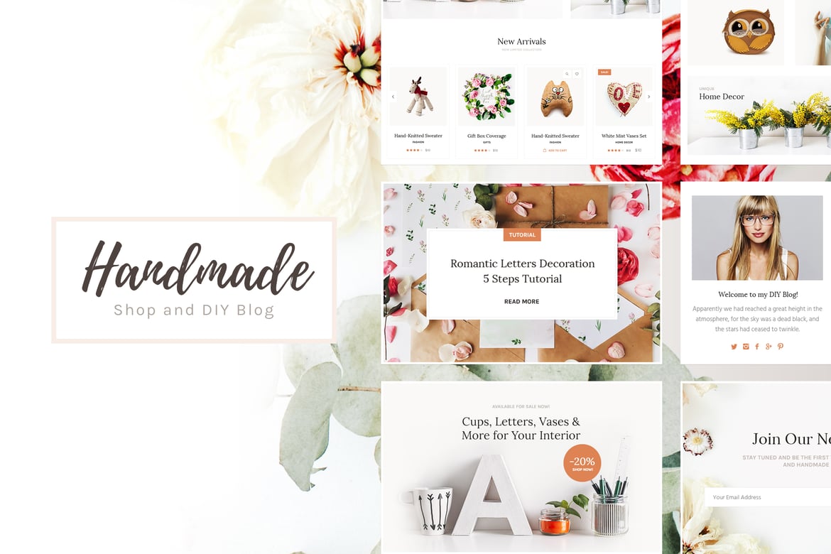 Tema WordPress Handmade Shop - Toko dan Blog Kreatif