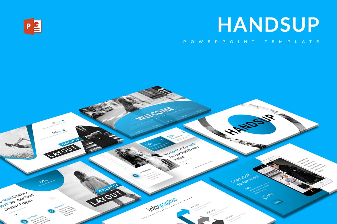 Handsup - Template Powerpoint Serbaguna yang Menarik