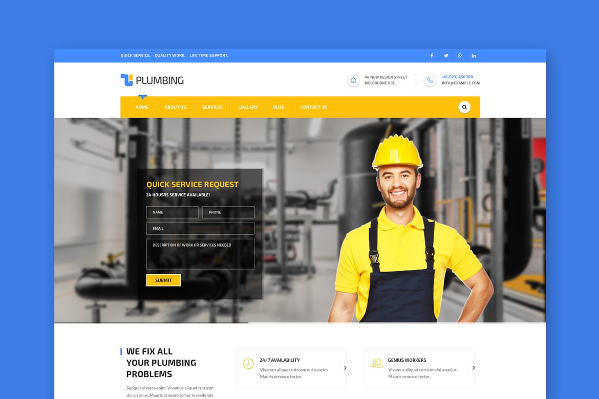 Template Website Handyman: Solusi Terbaik untuk Konstruksi, Bangunan, dan Perpipaan