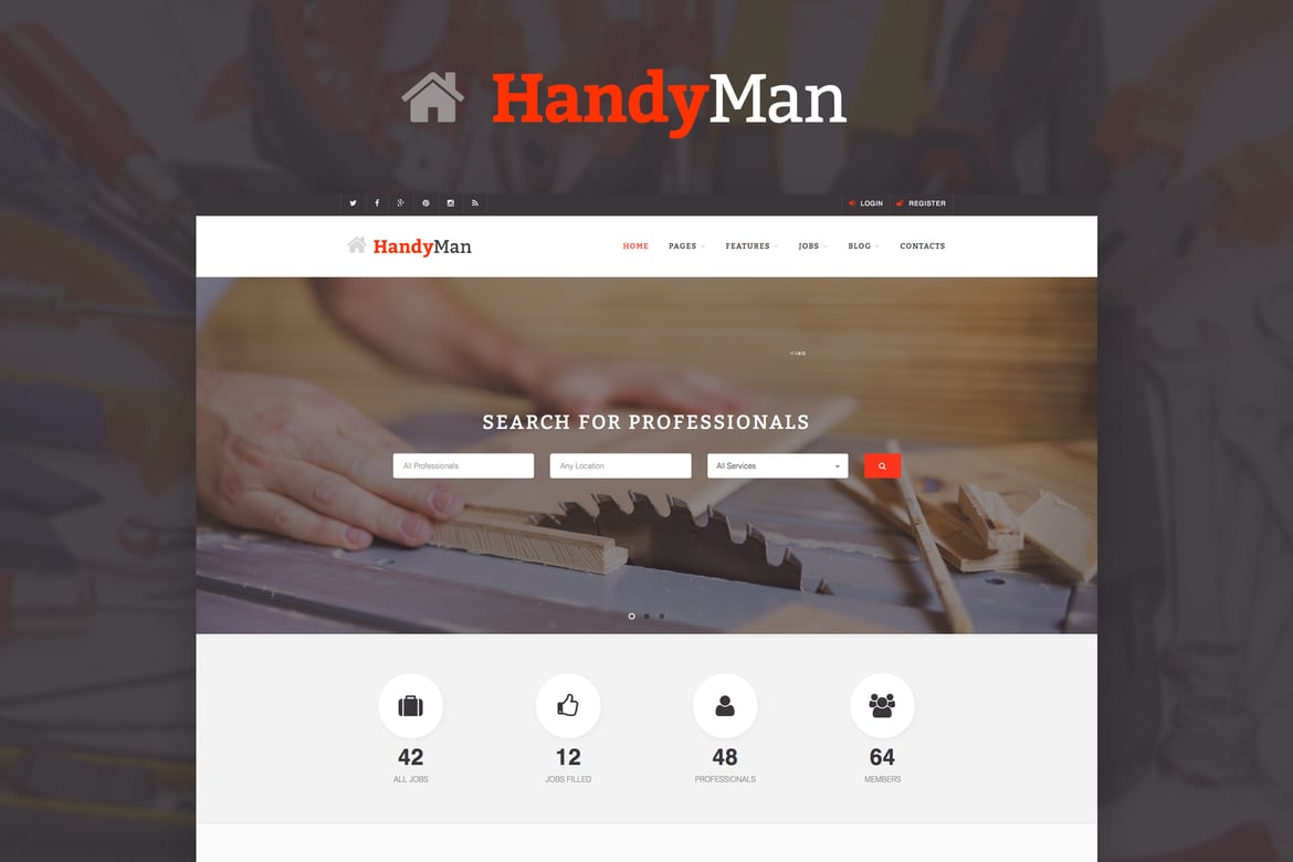 Template Website Handyman - Solusi Ideal untuk Job Board Anda