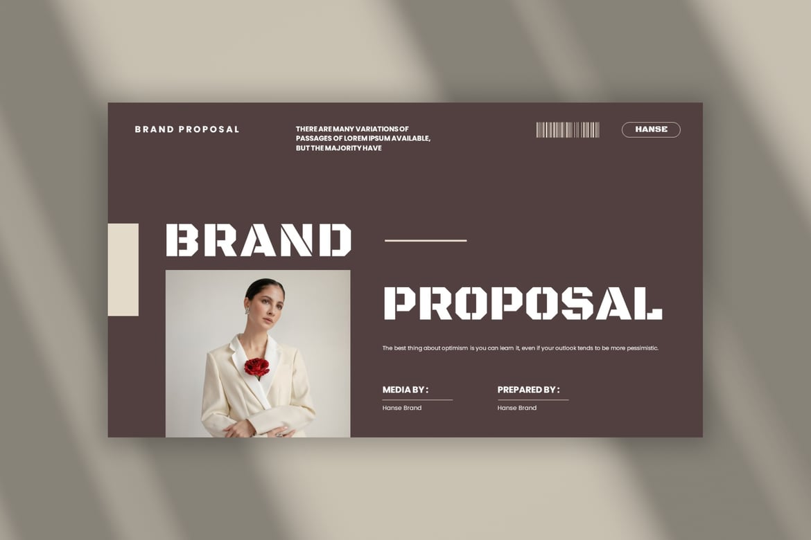 Template PowerPoint Proposal Brand Hanse - Solusi Presentasi Minimalis