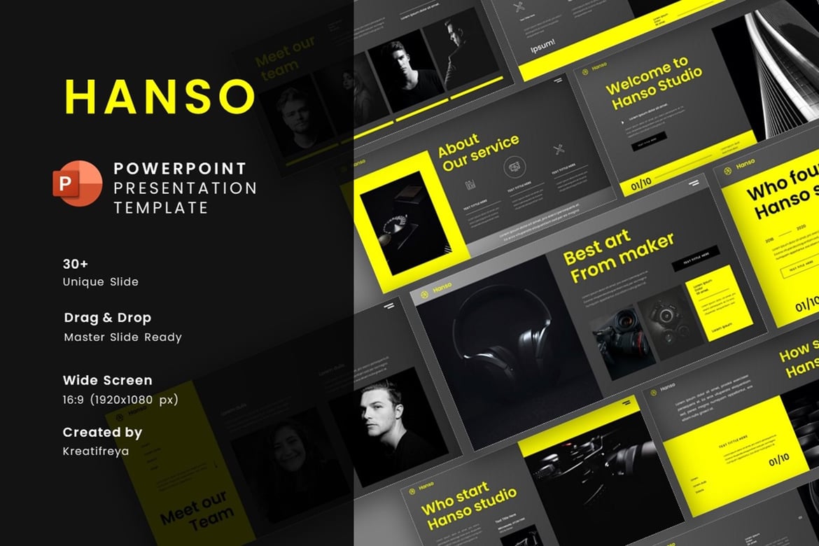 HANSO: Template PowerPoint Kreatif untuk Bisnis Anda