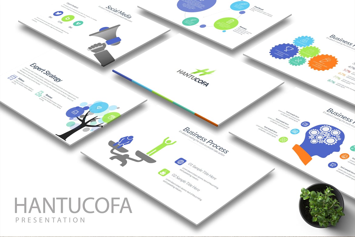 Template PowerPoint HANTUCOFA untuk Presentasi Menarik