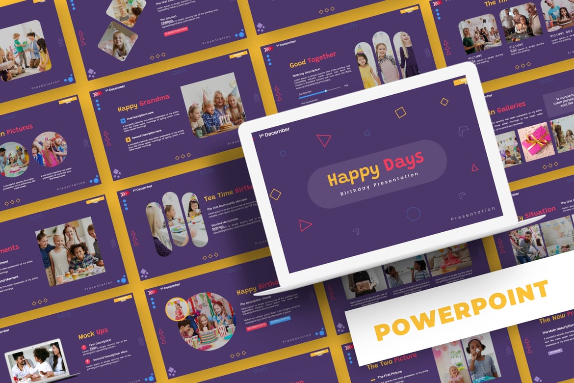 Template Presentasi Powerpoint Happy Days - Solusi Kreatif untuk Semua Kebutuhan Anda