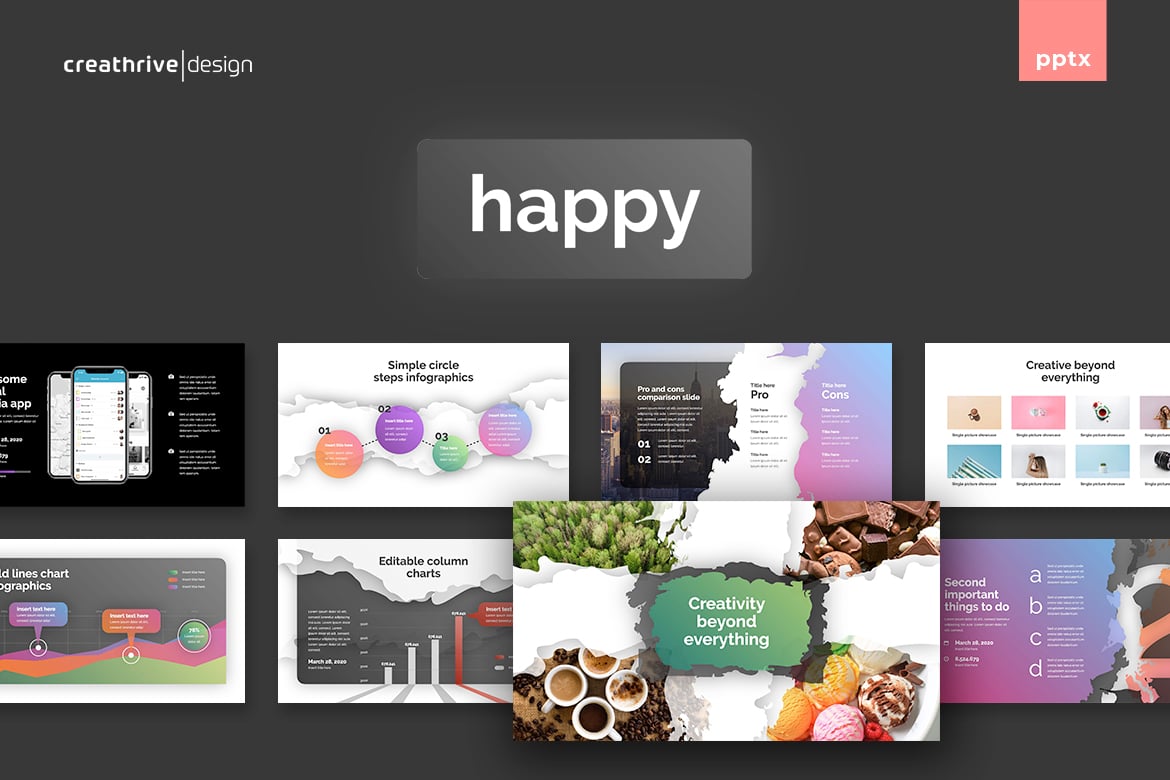 Template PowerPoint Bahagia untuk Presentasi Profesional dan Pribadi