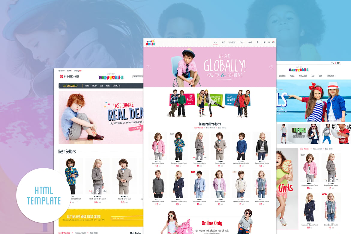 HappyChild | Template Website Responsif Multi Toko yang Menawan