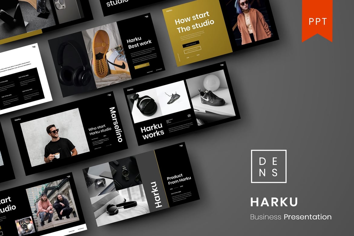 Harku – Template PowerPoint untuk Bisnis yang Menarik