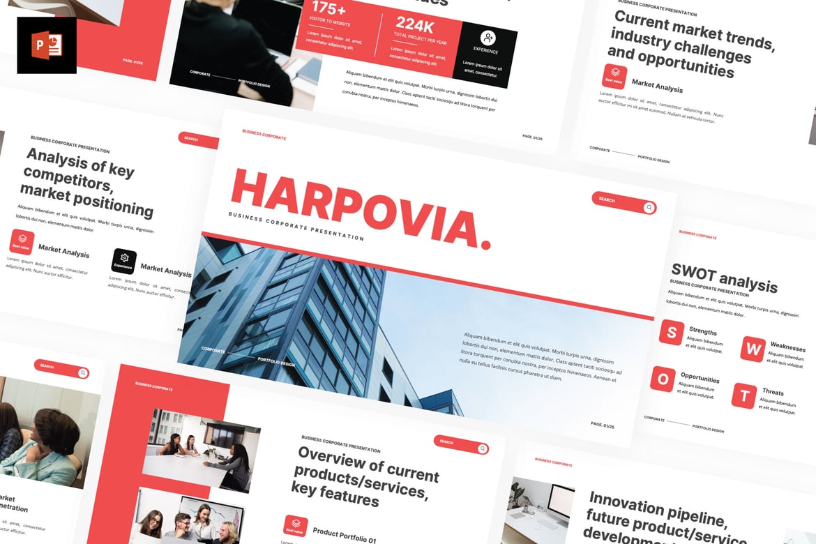 Harpovia | Template Presentasi Powerpoint Modern dan Profesional