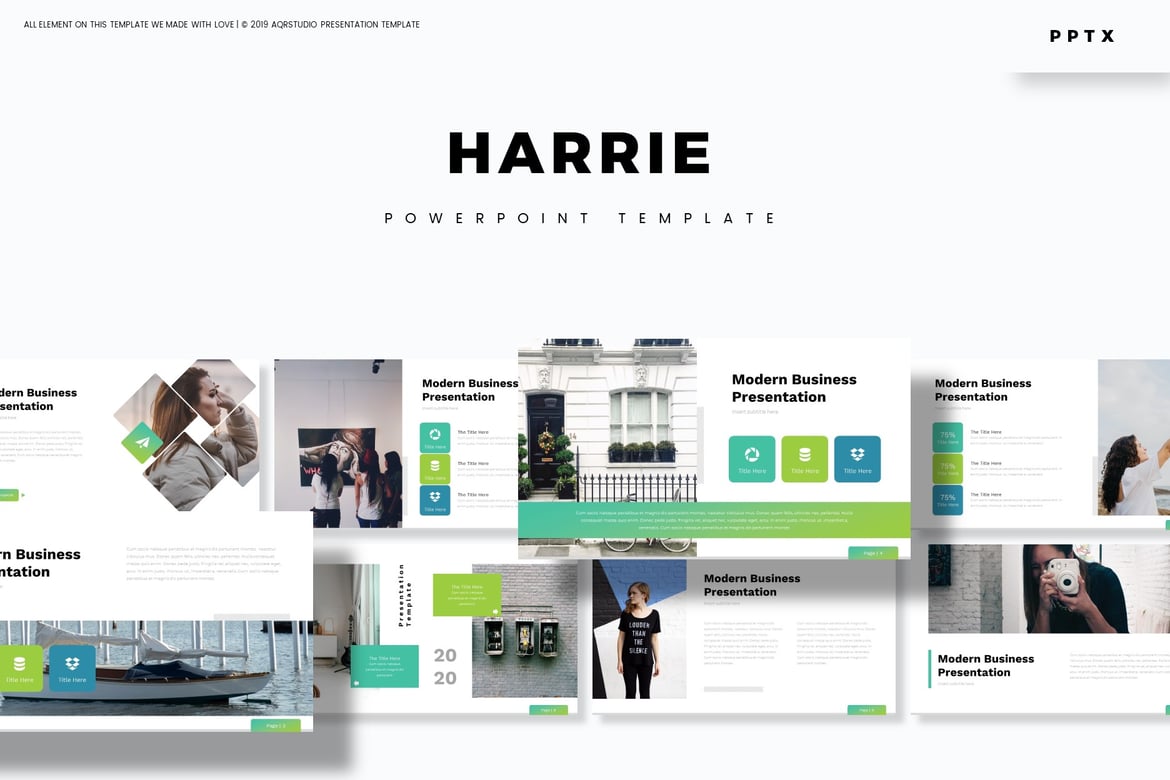 Template PowerPoint Harrie - Solusi Presentasi Profesional Anda