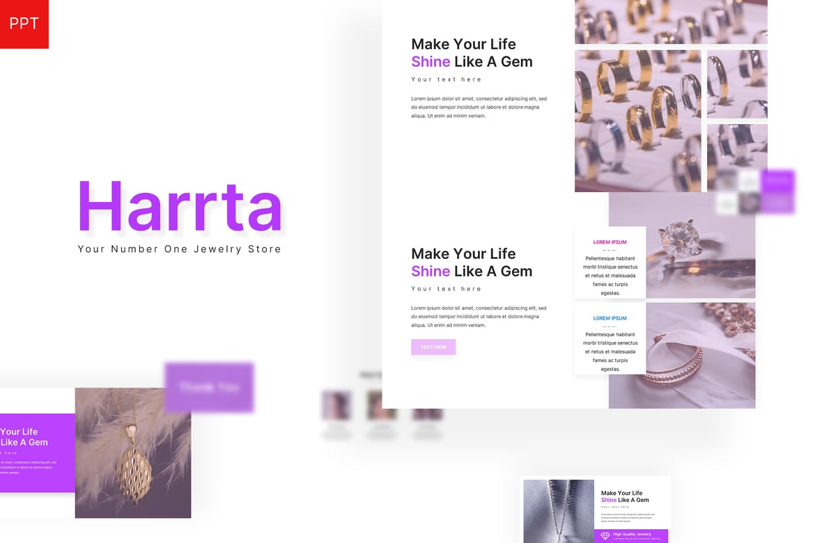 Template Presentasi PowerPoint Harrta yang Menarik dan Mudah Digunakan