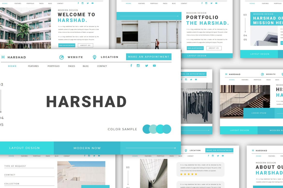 Template PowerPoint Harshad - Desain Profesional untuk Presentasi Anda
