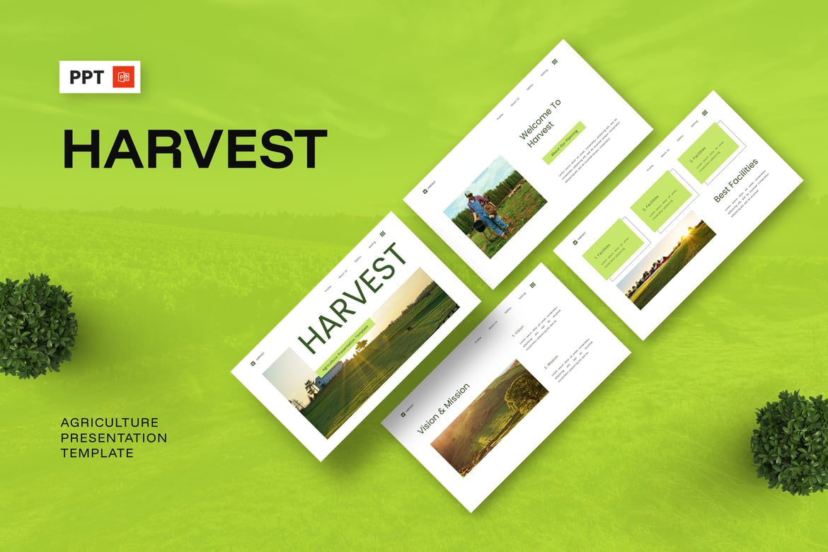Template Presentasi Pertanian Harvest - Powerpoint yang Menarik