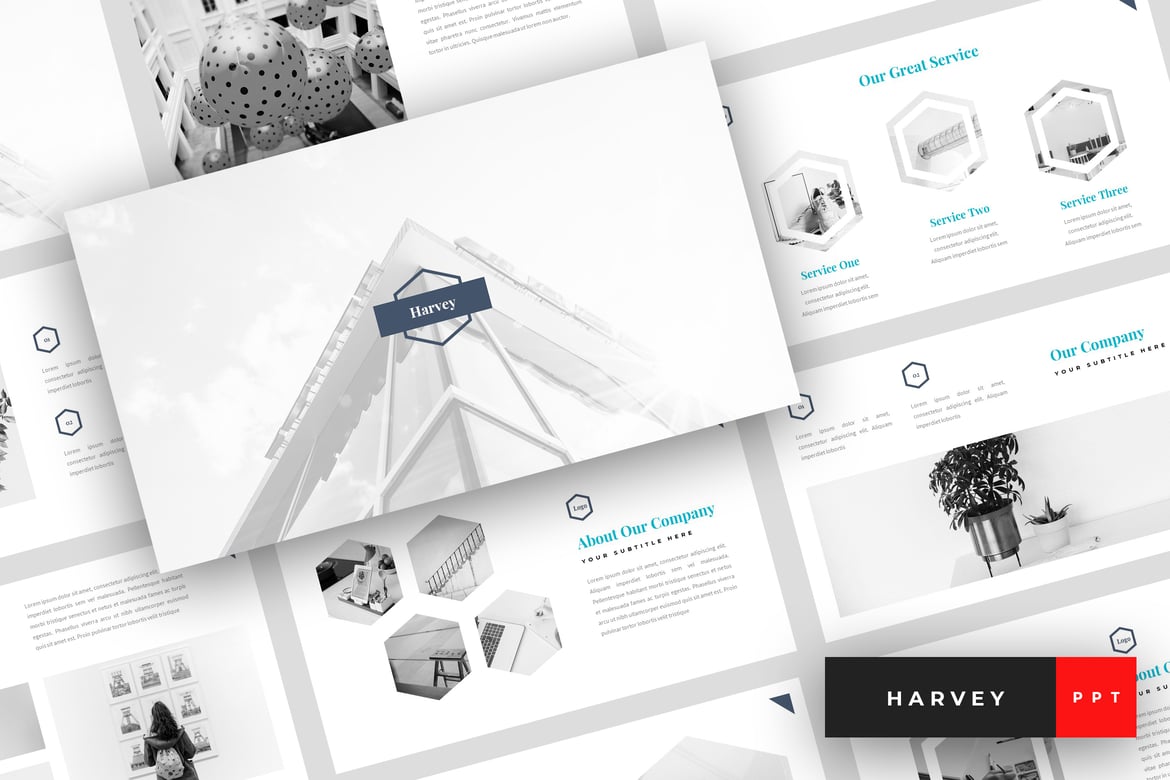 Harvey - Template PowerPoint Kreatif yang Menarik