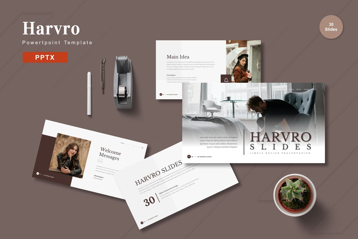 Harvro - Template Presentasi PowerPoint yang Menarik