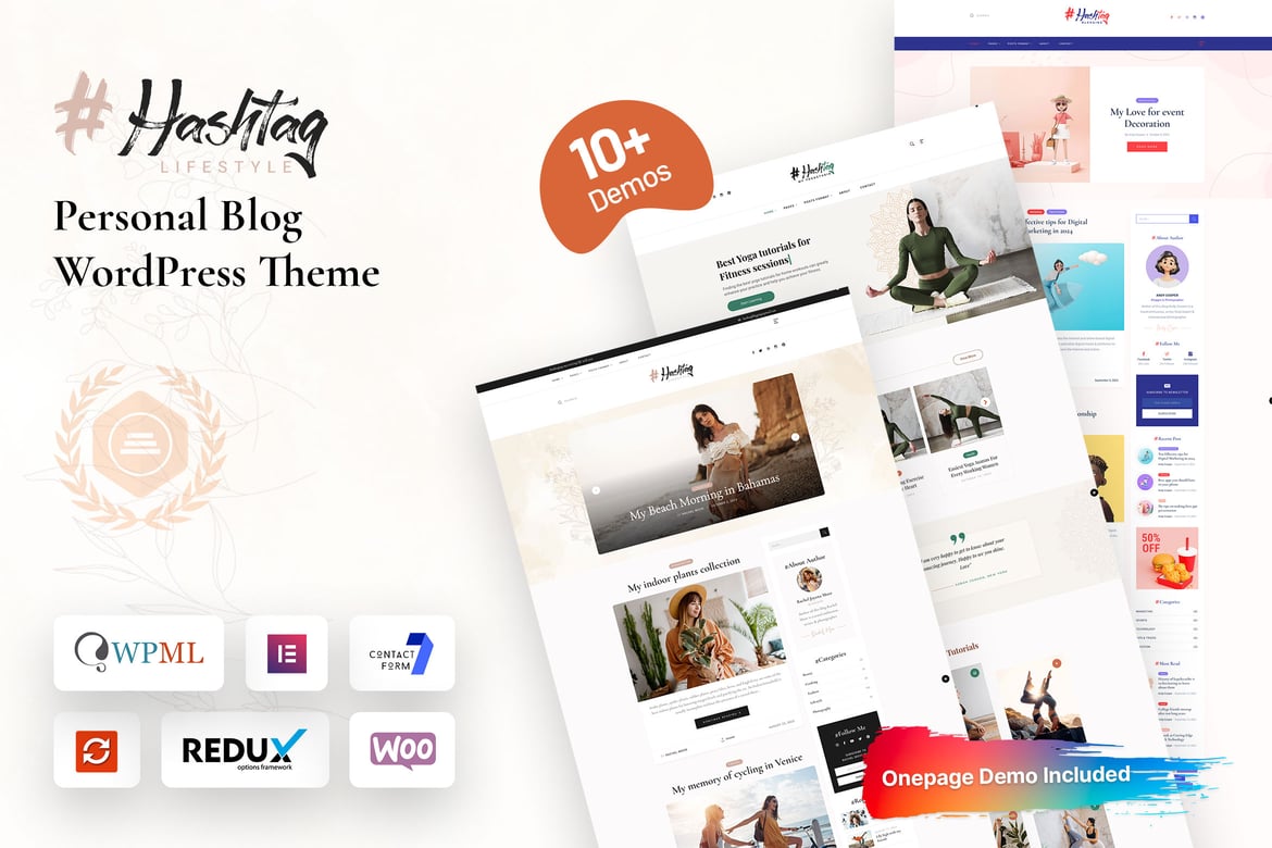 Hashtag - Tema WordPress Pribadi yang Modern dan Stylish