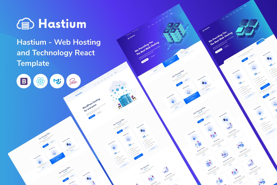 Hastium - Template Website Hosting dan Teknologi Modern