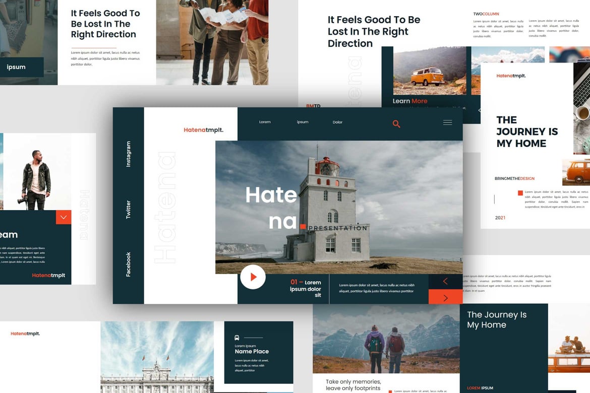 Template Presentasi PowerPoint Hatena yang Elegan dan Profesional