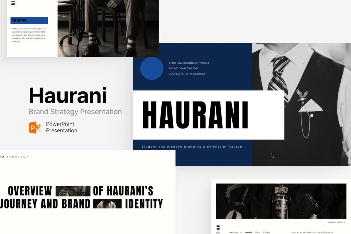 Template Presentasi Haurani - Proposal Merek yang Menarik