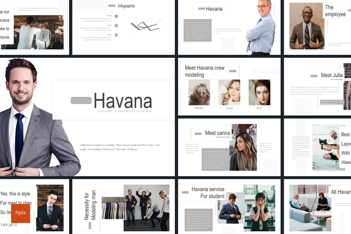 Template Presentasi PowerPoint Havana - Desain Minimalis dan Kreatif