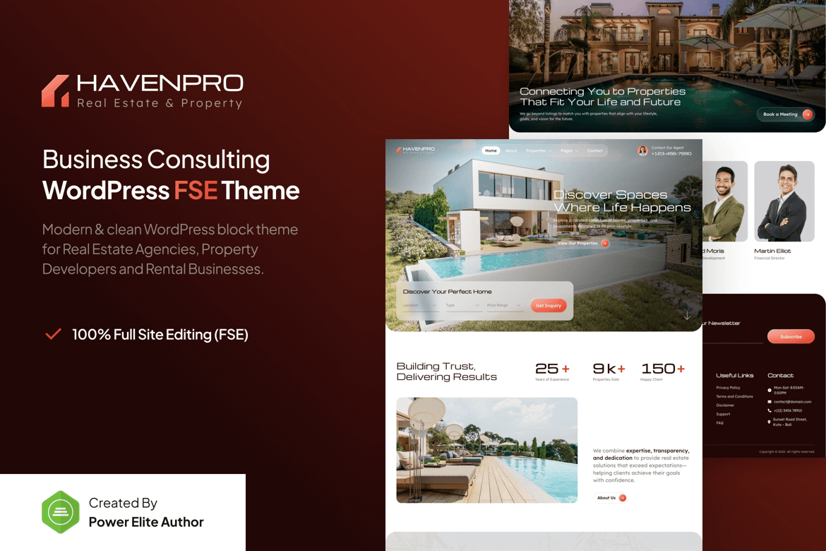 Havenpro – Tema WordPress Profesional untuk Agen Properti dan Layanan Bisnis