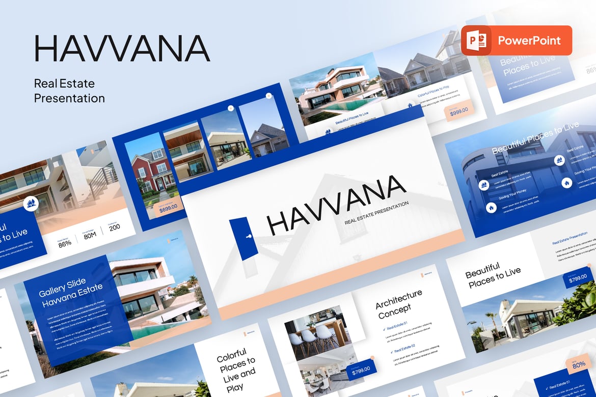 Havvana - Template Presentasi Powerpoint Real Estate Modern
