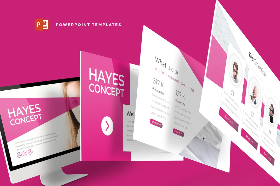 Template Powerpoint Hayes - Solusi Presentasi Kreatif Anda