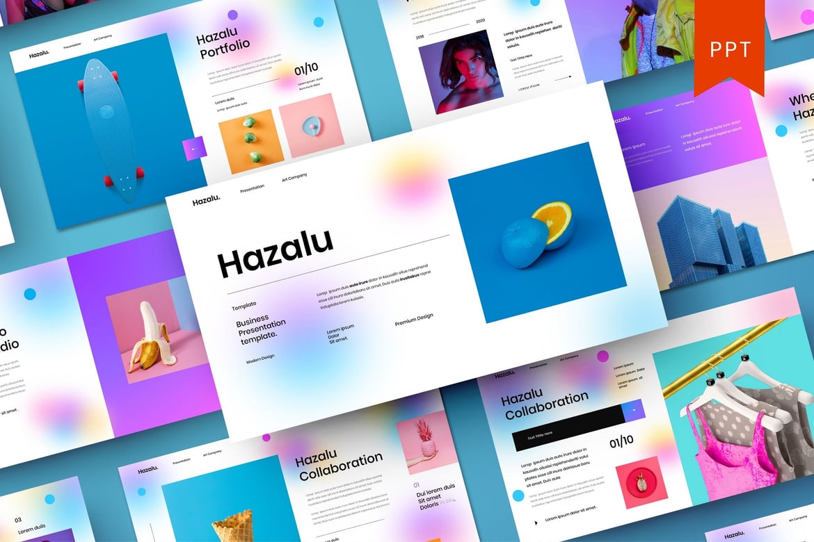 Hazalu – Template PowerPoint Bisnis yang Menarik