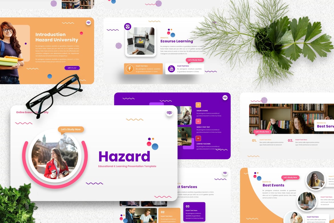 Template Presentasi Powerpoint Universitas Hazard yang Menarik