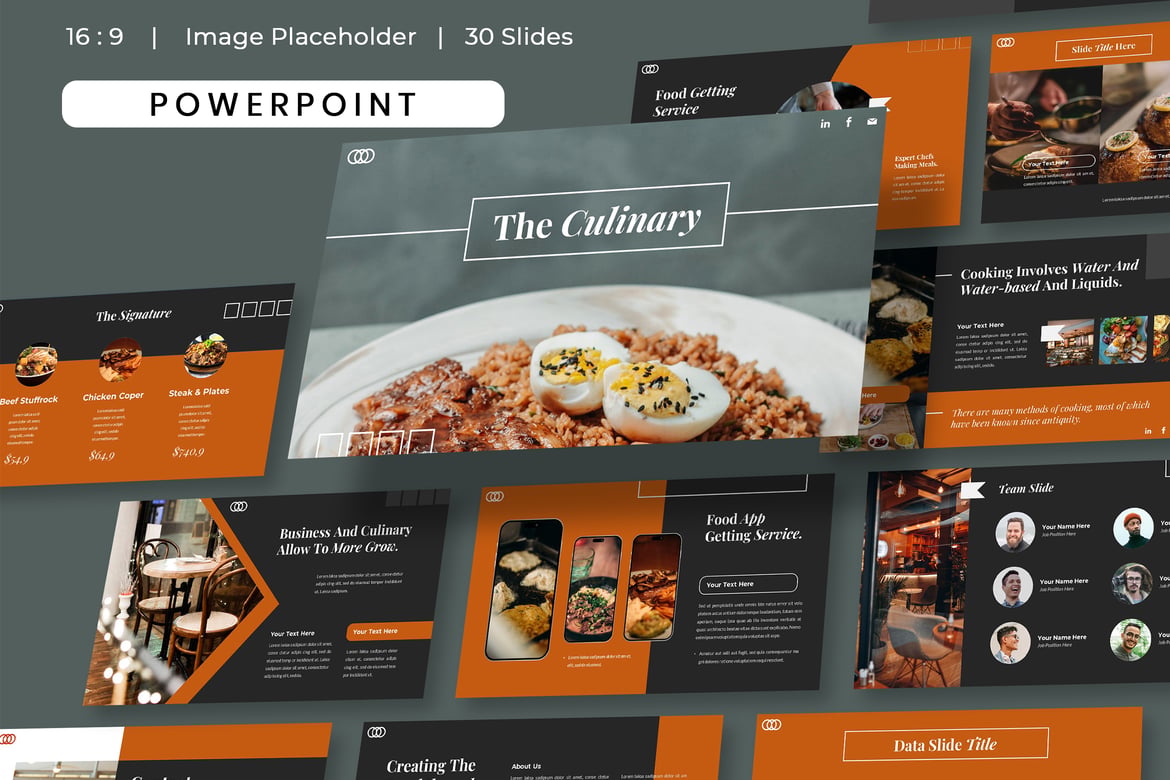 Template Presentasi PowerPoint untuk Bisnis Restoran - The Culinary