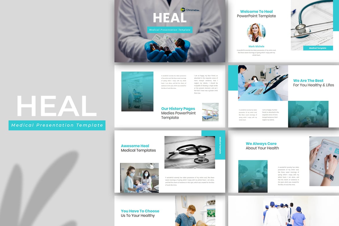 Heal – Template PowerPoint Medis yang Menarik