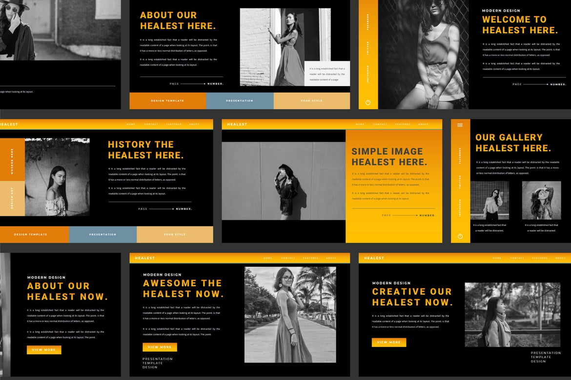 Template Powerpoint HEALEST yang Menarik dan Modern