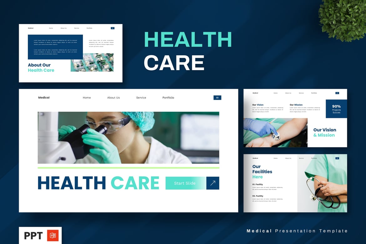 Template Presentasi Kesehatan - PowerPoint Medis yang Menarik