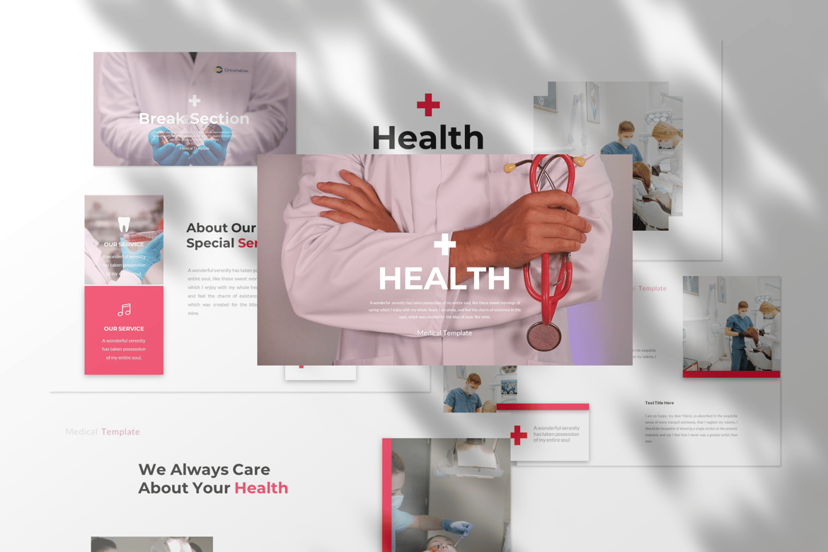 Template PowerPoint Kesehatan yang Menarik dan Profesional