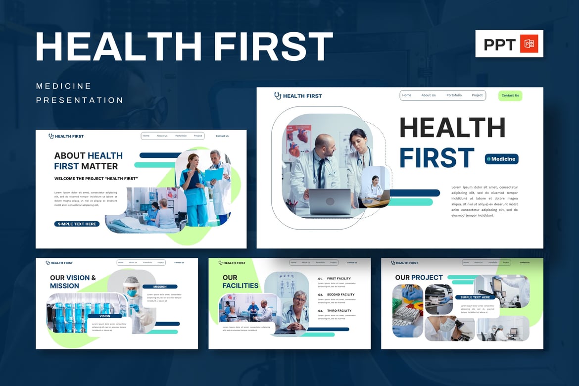 Template Presentasi Medis - Health First
