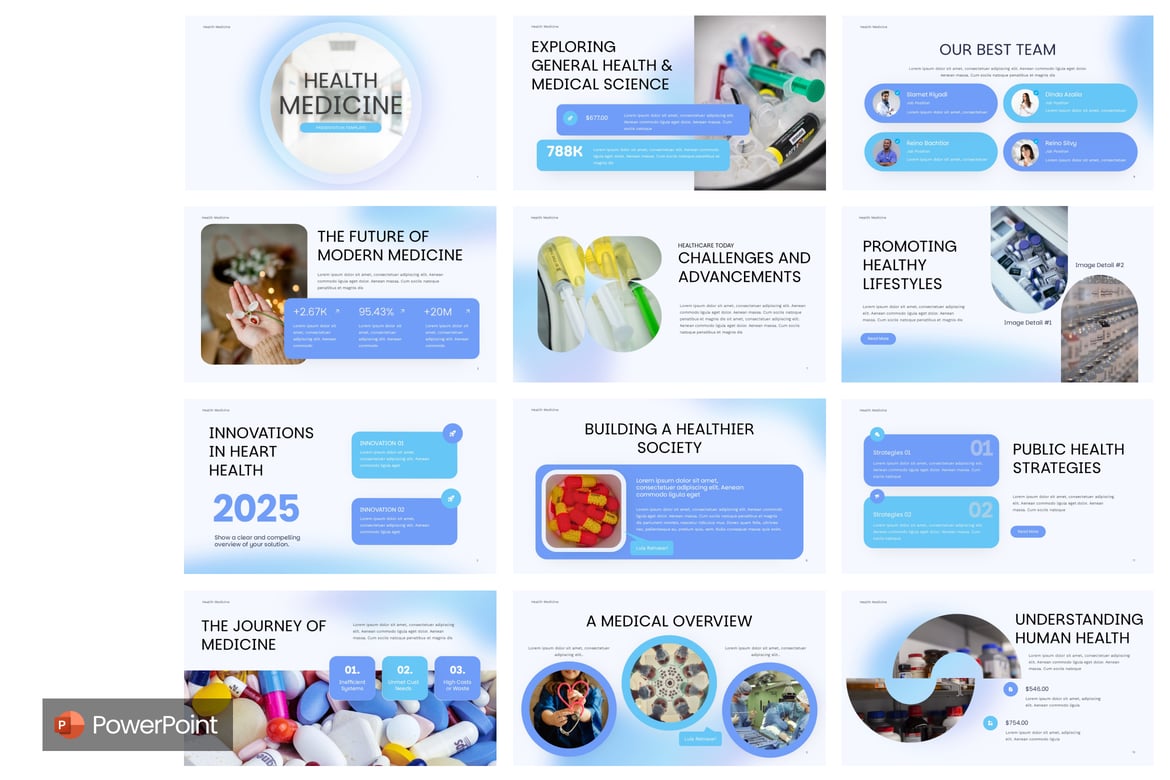 Template PowerPoint Kesehatan yang Menarik dan Profesional
