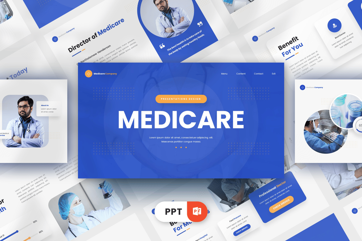 Template PowerPoint Kesehatan & Medis yang Profesional dan Menarik