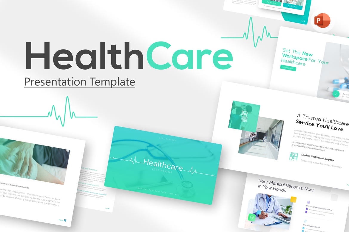 Template PowerPoint Kesehatan Profesional