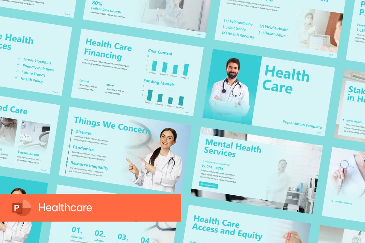 Template Presentasi Kesehatan Profesional