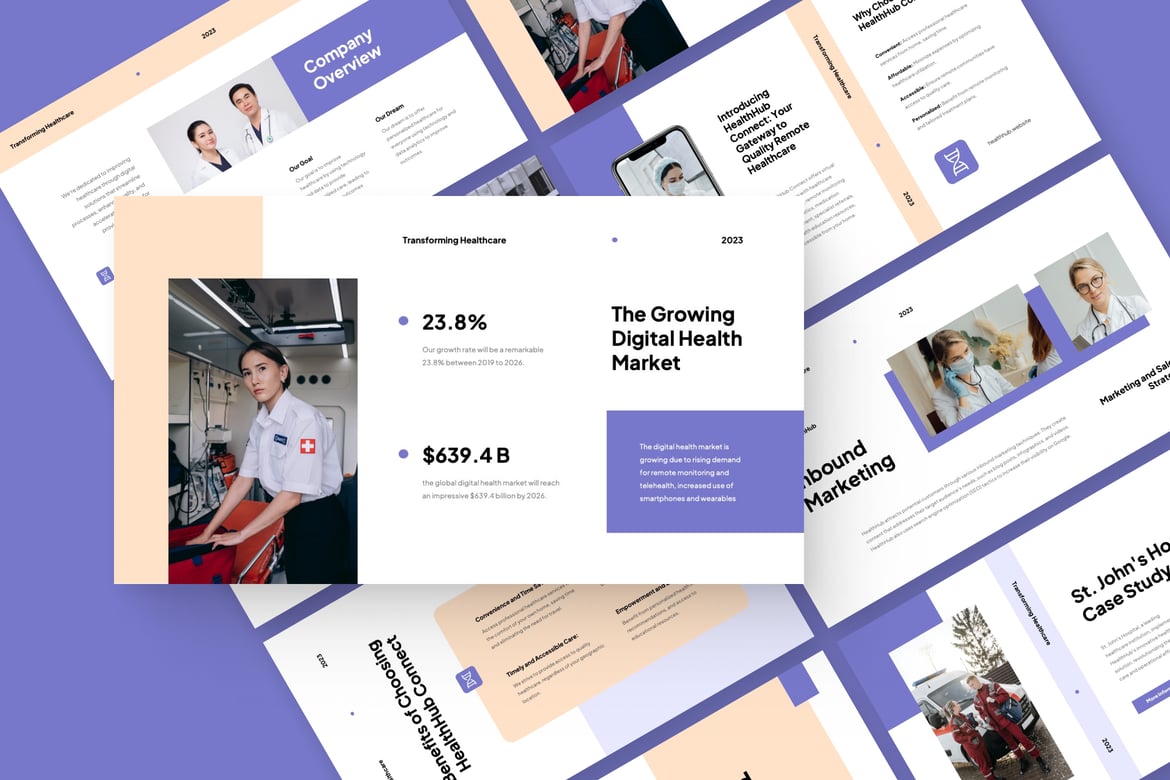 HealthHub - Template Presentasi Medis PowerPoint yang Menarik