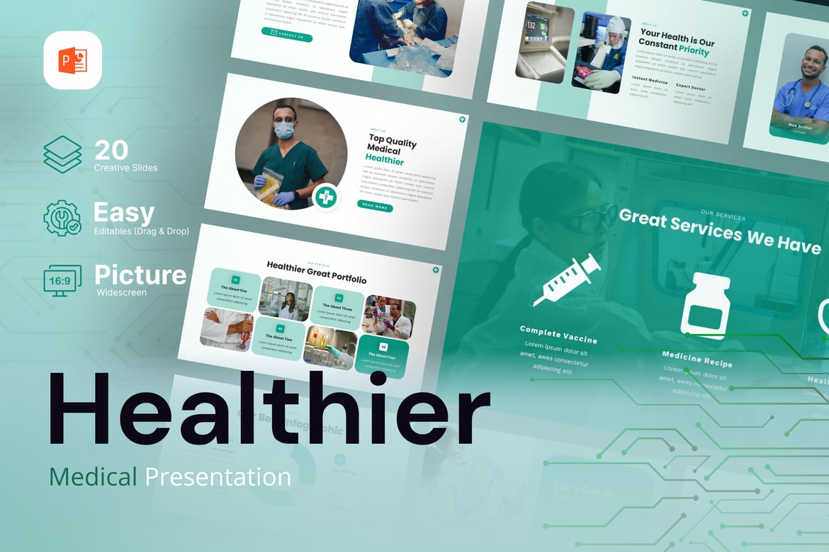 Template Powerpoint Medis Healthier: Solusi Presentasi Profesional Anda
