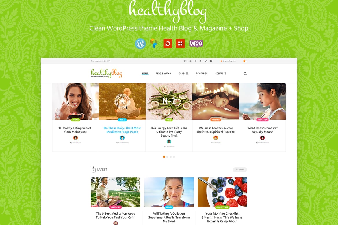 Tema WordPress Sehat untuk Gaya Hidup Aktif dan Nutrisi