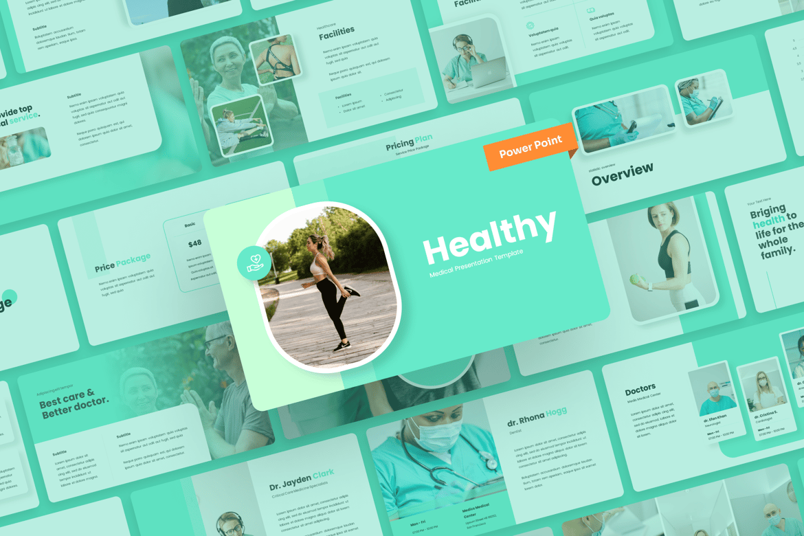 Template Presentasi PowerPoint Kesehatan yang Profesional dan Menarik