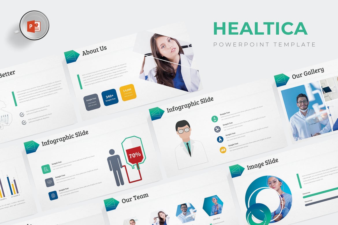 Healtica - Template PowerPoint Serbaguna yang Menarik